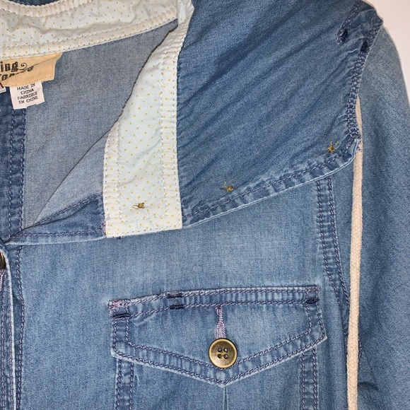 Anthropologie Hooded Chambray Jacket/Button Down - Picture 7 of 16